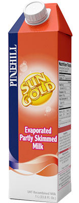 Sungold Evaporated Milk Partly Skimmed