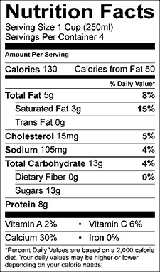 Reconstituted 2% Reduced Fat